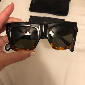 Celine CL 41054 /s sunglasses, black and tortoise